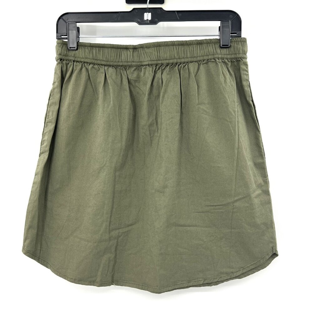 New NWOT Sundry Olive Green Sunday Skirt Casual Skirt Pockets Size 1 Small - Picture 4 of 6